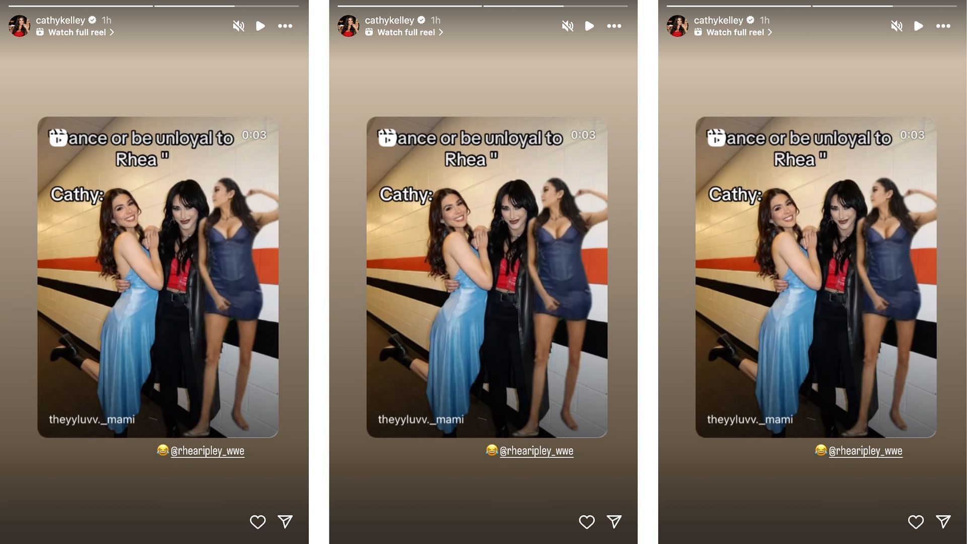 Kelley shares hilarious Instagram story.